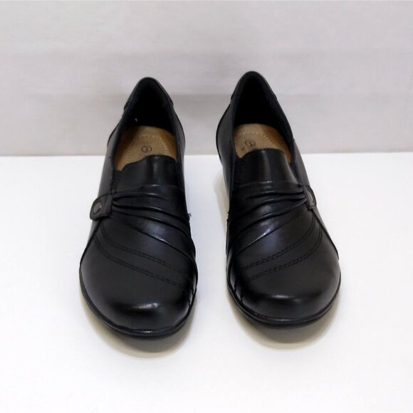 Magellan Outdoors Leather Upper Slip-On Ankle Booties Putian Women Size 8M Black - Picture 3 of 7